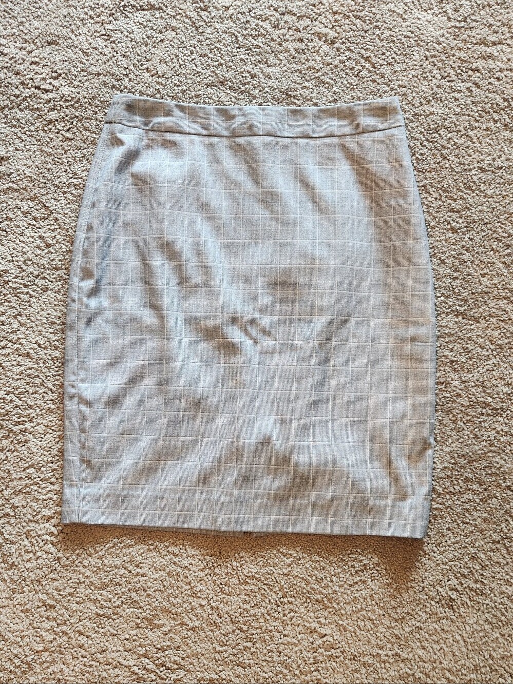 Banana Republic Light Navy Blue Windowpane Pencil Skirt